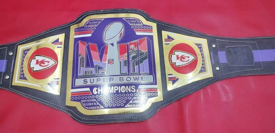 Kansas City Chiefs Edition Super Bowl LVIII Champions Legacy Title Belt Championship Belt WWF Belt
