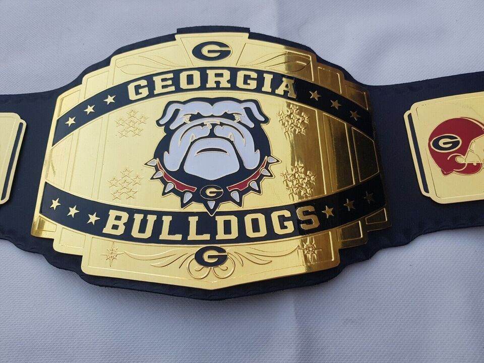 Georgia Bulldogs Championship Wrestling Brass 2mm Belt Adult Championship Belt WWF Belt