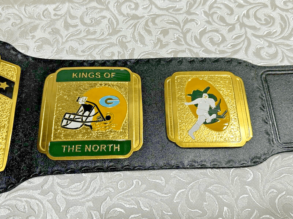 Green Bay Packers NFL Championship Wrestling Belt Brass Alloy Championship Belt WWF Belt