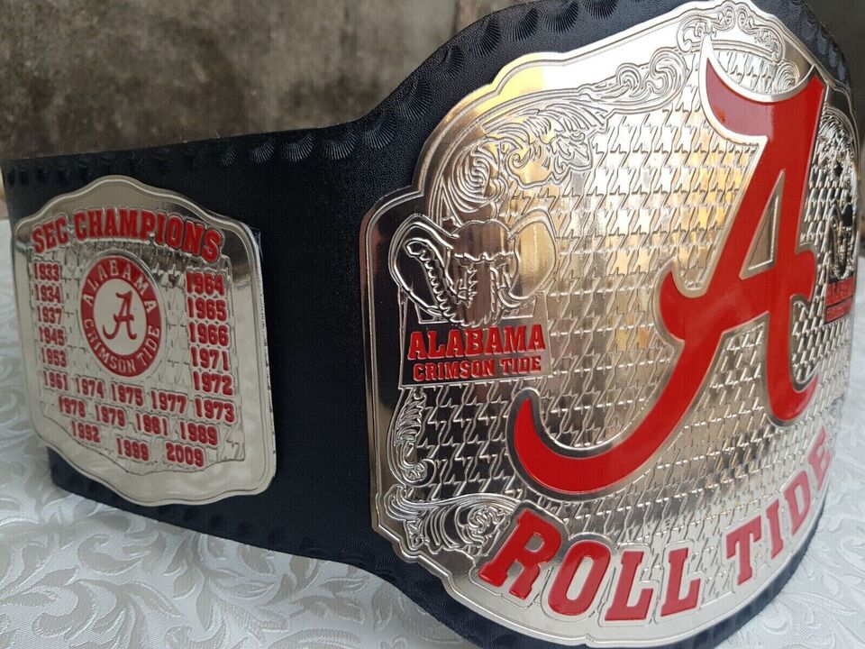 New Alabama Roll Tide Championship Belt Adult Size 2mm Brass