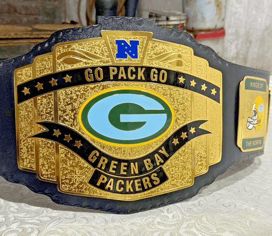 Green Bay Packers NFL Championship Wrestling Belt Brass Alloy Championship Belt WWF Belt