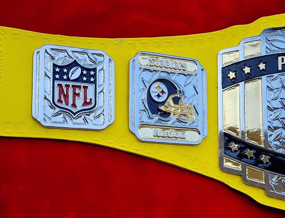NFL Pittsburgh Steelers Super Bowl Championship Title Belt Football Championship Belt WWF Belt