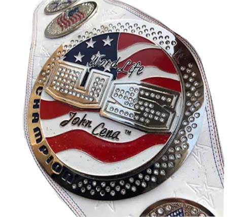 WWE United States John Cena White Championship Replica Title Belt Championship Belt WWF Belt