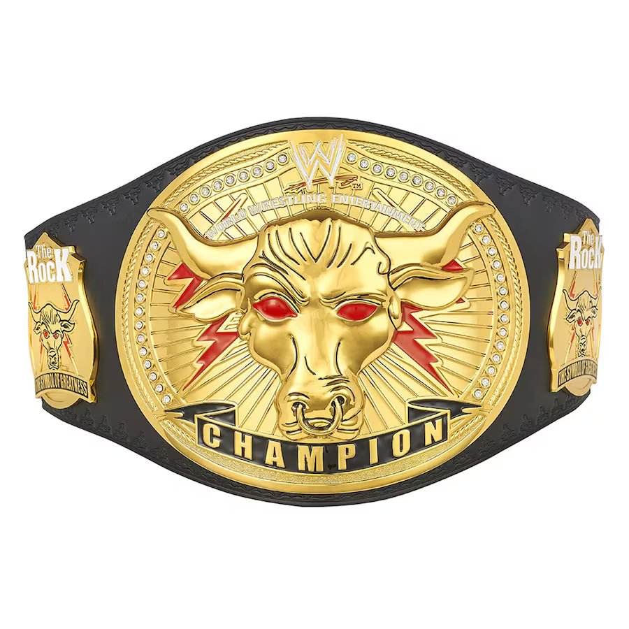 The Rock Brahma Bull Replica Championship Title Belt Championship Belt WWF Belt