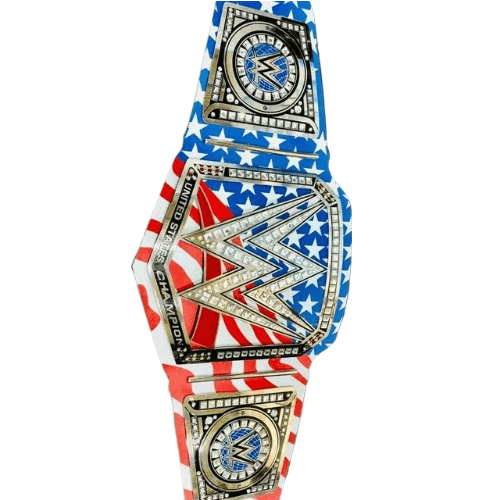 WWE United States USA Flag Printed Strap Championship Belt Championship Belt WWF Belt