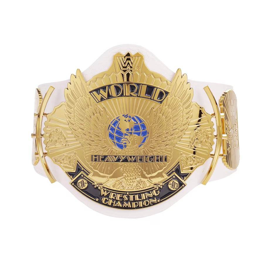 White WWE Winged Eagle Championship Replica Title Belt Championship Belt WWF Belt