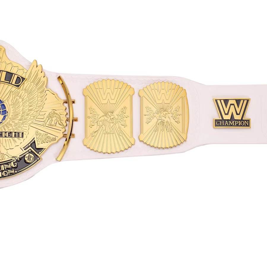 White WWE Winged Eagle Championship Replica Title Belt Championship Belt WWF Belt
