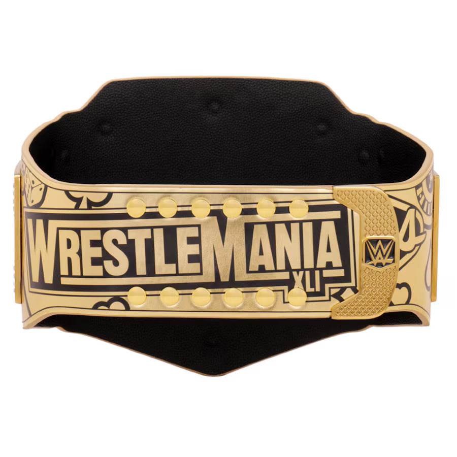 WWE WrestleMania 41 Golden Championship Replica Title Belt Championship Belt WWF Belt