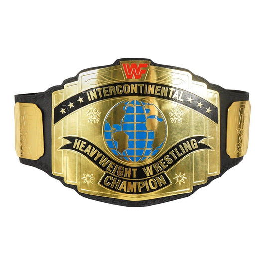 WWF Intercontinental Block Logo Championship Replica Title Belt Championship Belt WWF Belt