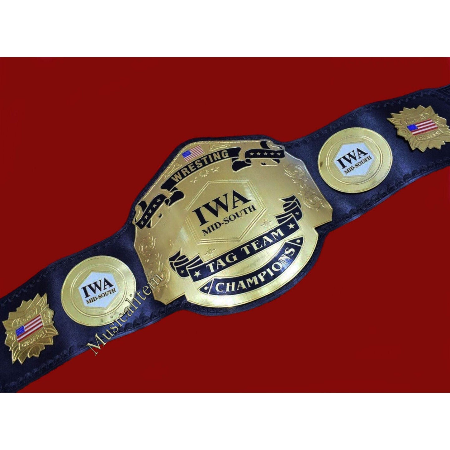 IWA Mid South Tag Team Wrestling Championship Title Belt Championship Belt WWF Belt