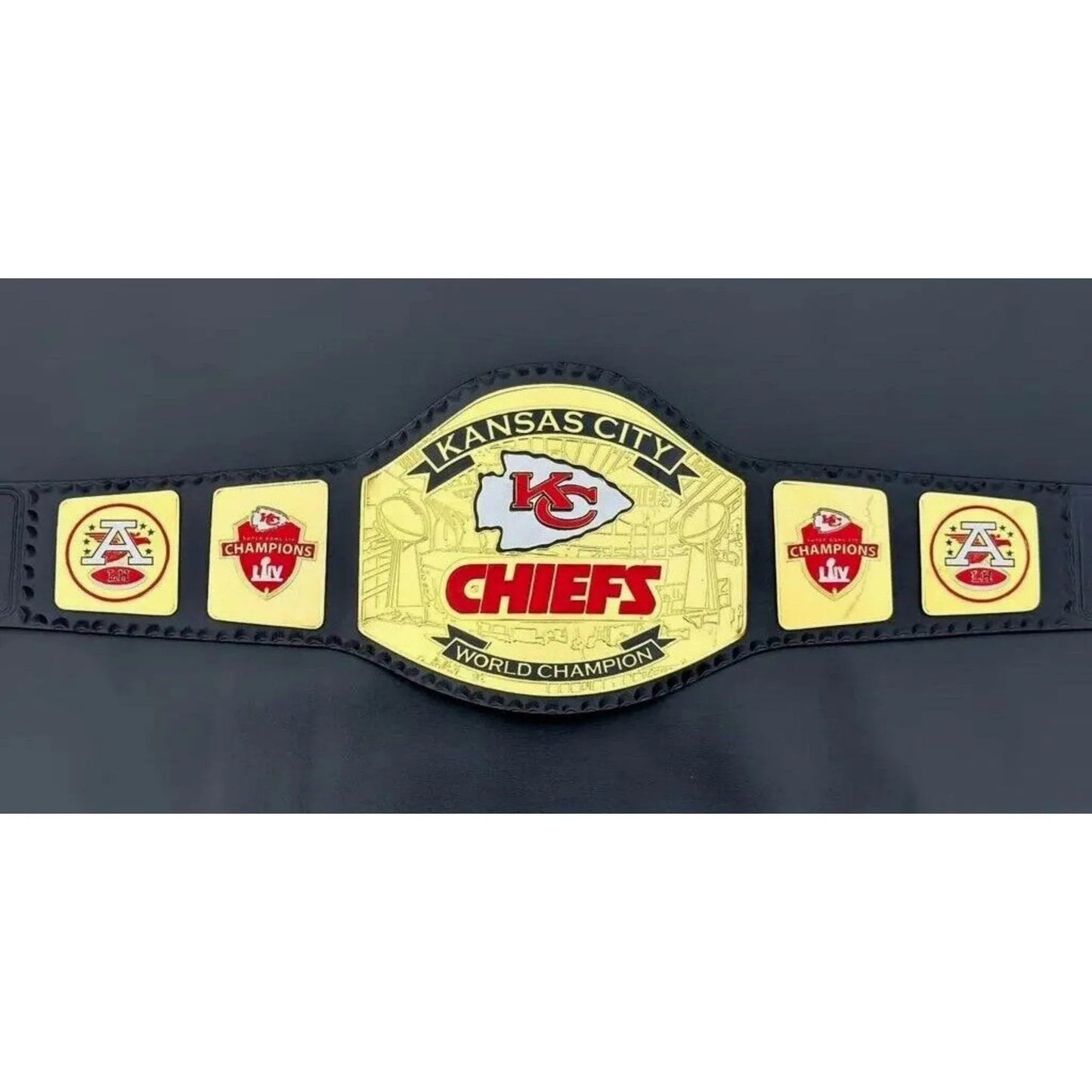 Kansas City Chiefs KC World Champion Replica Title belt Championship Belt WWF Belt