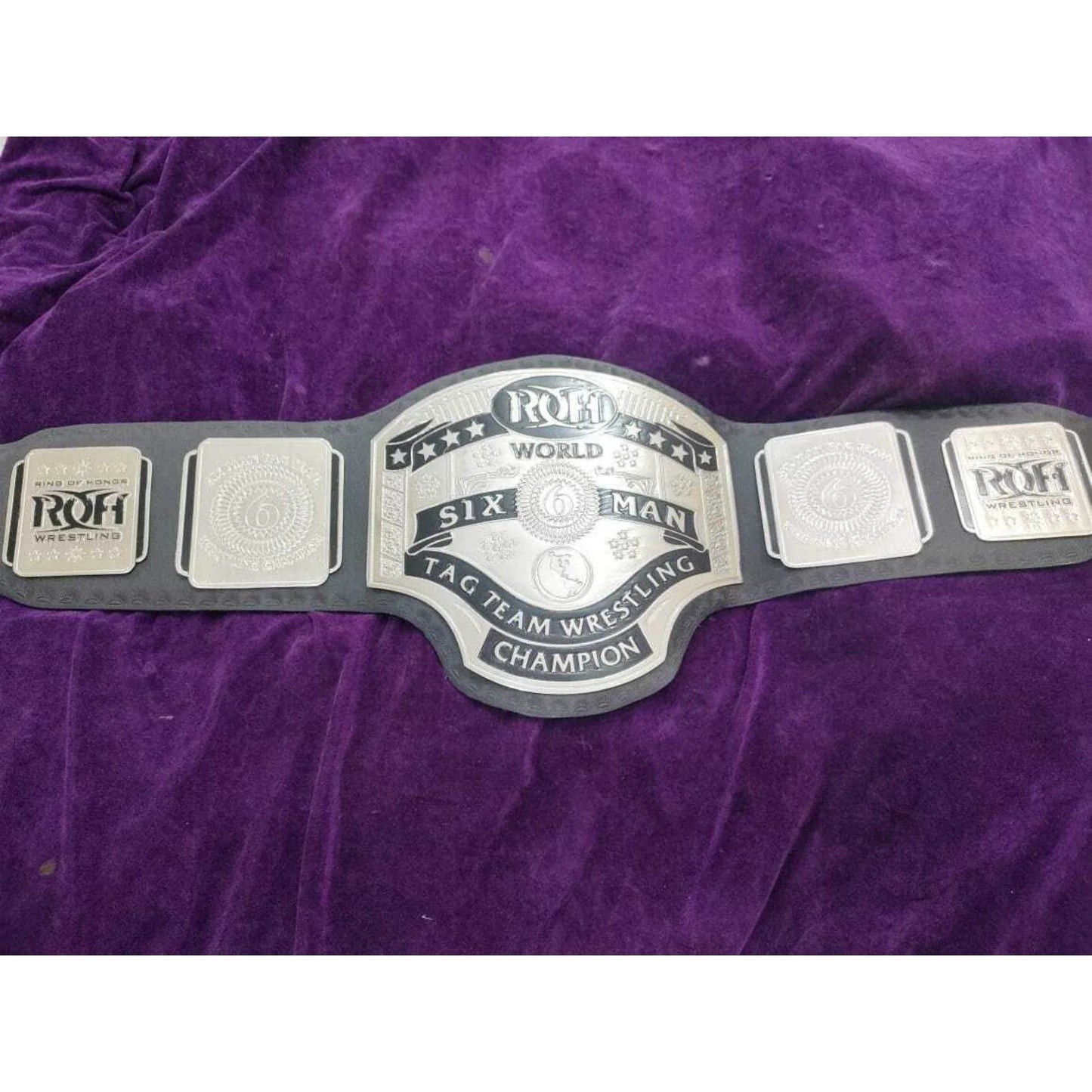 ROH Six Man Tag Team Championship Replica Title Belt Championship Belt WWF Belt