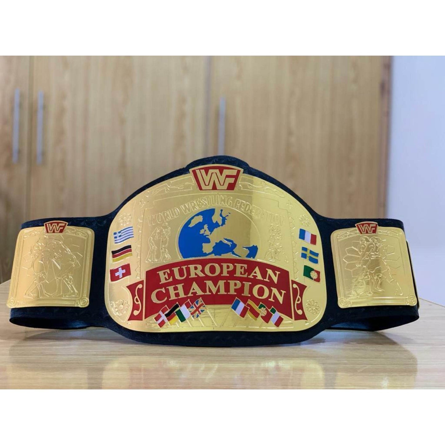 WWF European Championship Replica Title Belt Championship Belt WWF Belt