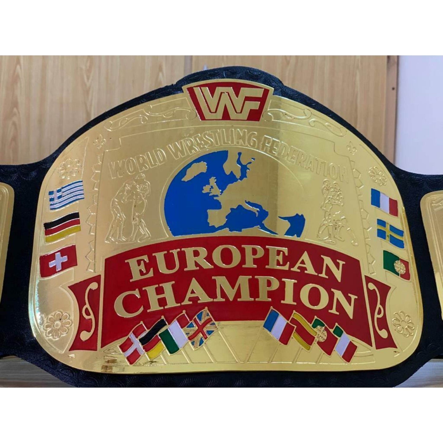 WWF European Championship Replica Title Belt Championship Belt WWF Belt