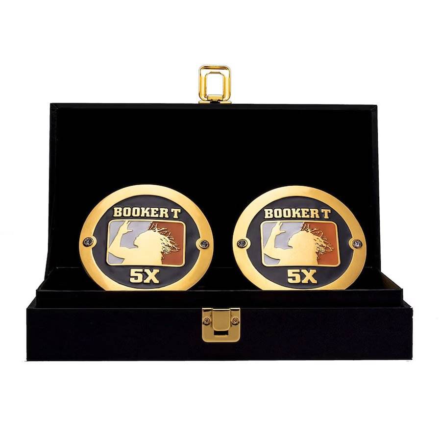 Booker T Championship Replica Side Plate Box Set Championship Belt WWF Belt