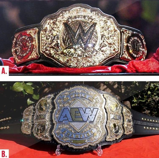 AEW Championship Belts vs WWE Belts - WWF Belt