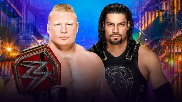 Roman Reigns vs Brock Lesnar Wrestlemania 34 - WWF Belt