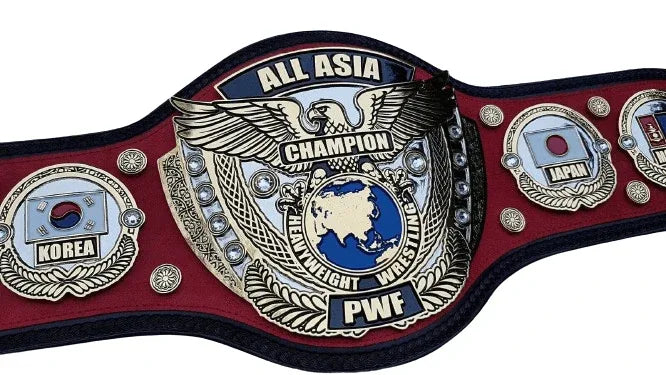 All Japan Pro-Wrestling PWF Asia Wrestling Championship Title Belt