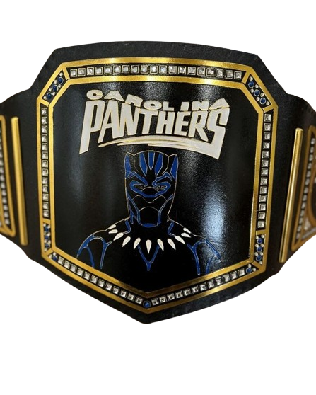 Carolina Panthers Championship Wrestling Belt 2mm Brass Adult Size