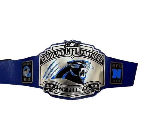 Carolina Panthers NFL Super Bowl Championship Belt 2mm Brass plates Adult Size