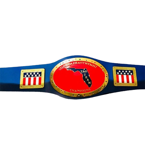 Florida Tag Team Heavyweight Wrestling Champion Belt NWA The Medics Hiro Matsuda