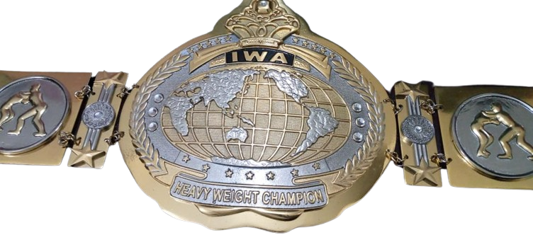 IWA World Junior Jr. Mid Heavyweight Wrestling Champion Belt Ashura Hara WWU