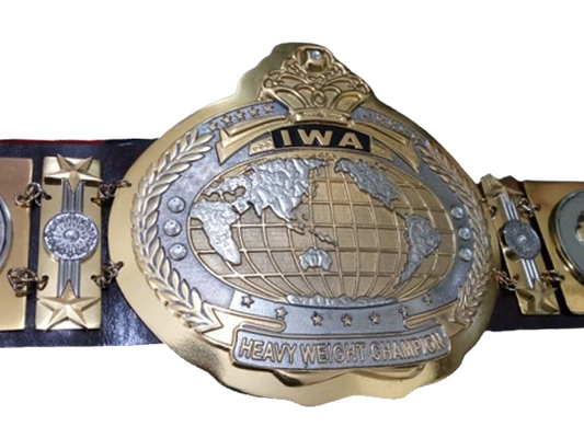 IWA World Junior Jr. Mid Heavyweight Wrestling Champion Belt Ashura Hara WWU