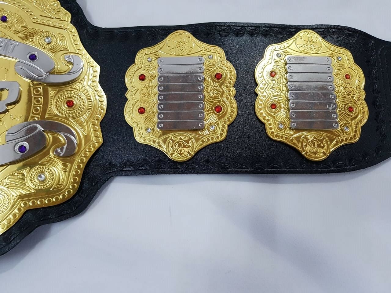 IWGP World Heavyweight Wrestling Championship Leather Dual Plates Replica Belts
