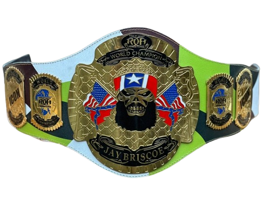 Jay Briscoe ROH world Heavyweight Championship Wrestling Title Belt Tribute Belt