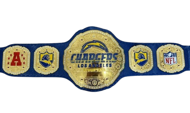 LA Chargers Los Angeles Championship Belt Adult Size 2mm Brass