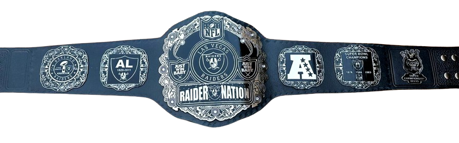 Las Vegas Raider Nation NFL Super Bowl Champions Championship Belt 2mm Brass