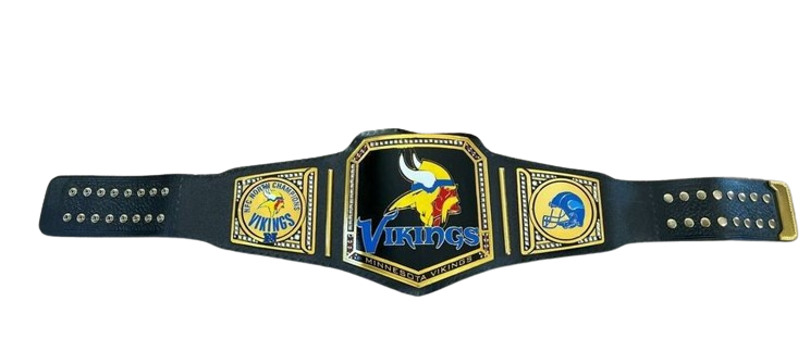 MINNESOTE VIKINGS NFL Championship Wrestling Belt 2mm Brass Adult Size