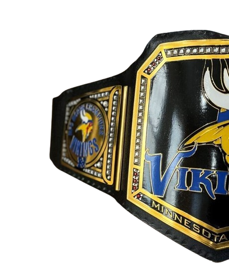 MINNESOTE VIKINGS NFL Championship Wrestling Belt 2mm Brass Adult Size