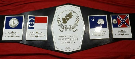 Mid Atlantic Heavyweight Wrestling Champion Leather Belt