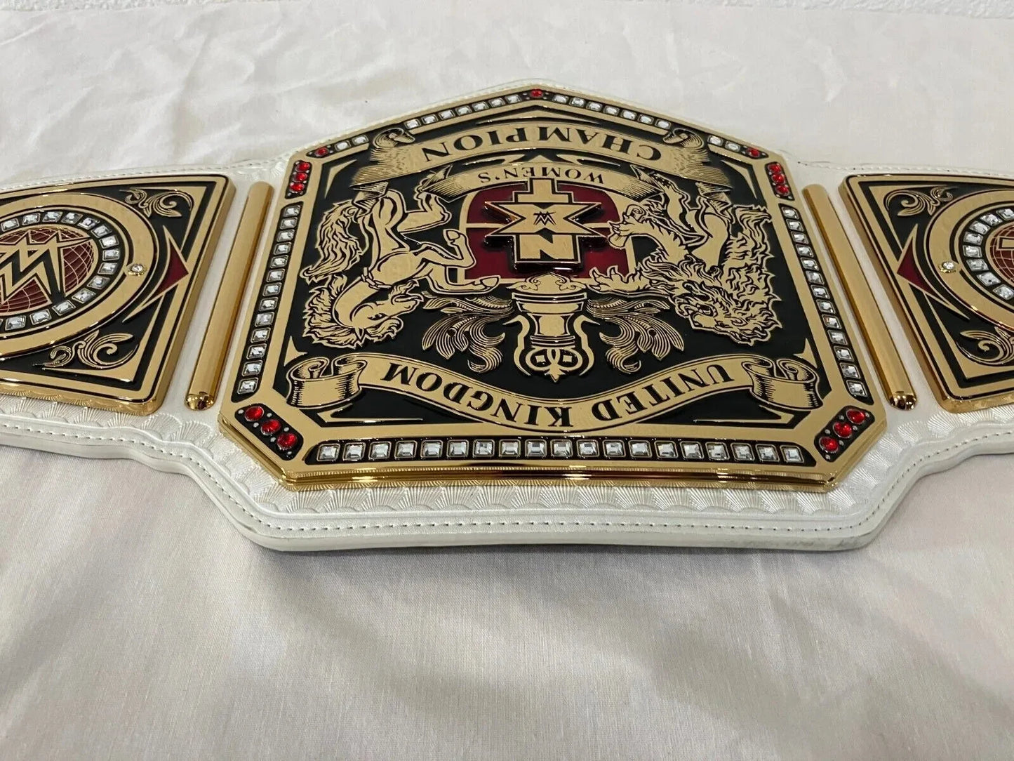 New NXT Women’s United Kingdom Championship Belt White Leather Replica Adult Size