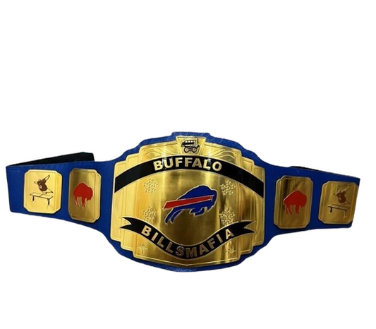 New Buffalo Bills MAFIA NFL Championship Belt Adult Size 2mm Brass