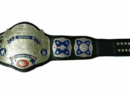 New NWA National Championship Wrestling Title Belt Replica Real Leather Strap Thick Metal Plated Adult Size