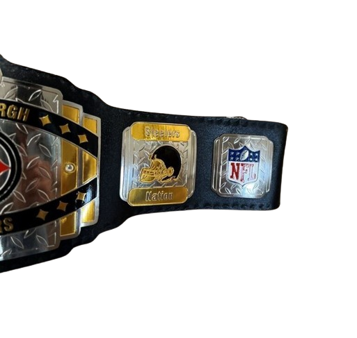 PITTSBURGH STEELERS NFL Championship Belt Adult Size 2mm Brass