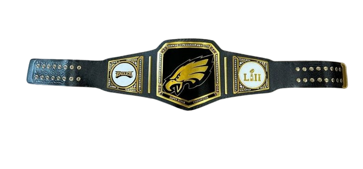 Philadelphia Eagles NFL Championship Wrestling Belt 2mm Brass Adult Size