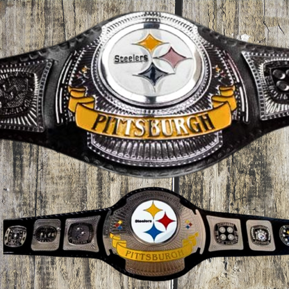 Pittsburgh Steelers Fan Championship Belt Wrestling Title Adult Brass New