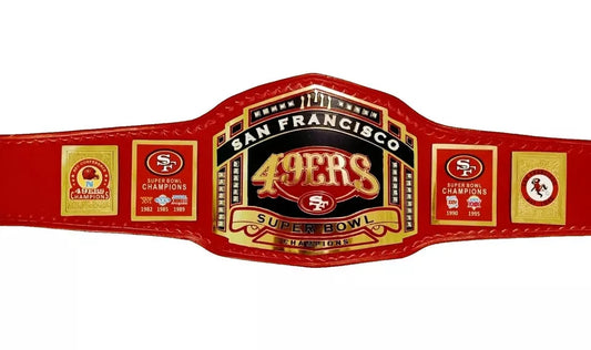 San Francisco 49ers SF Super Bowl Championship Belt Adult Size Brass Plated