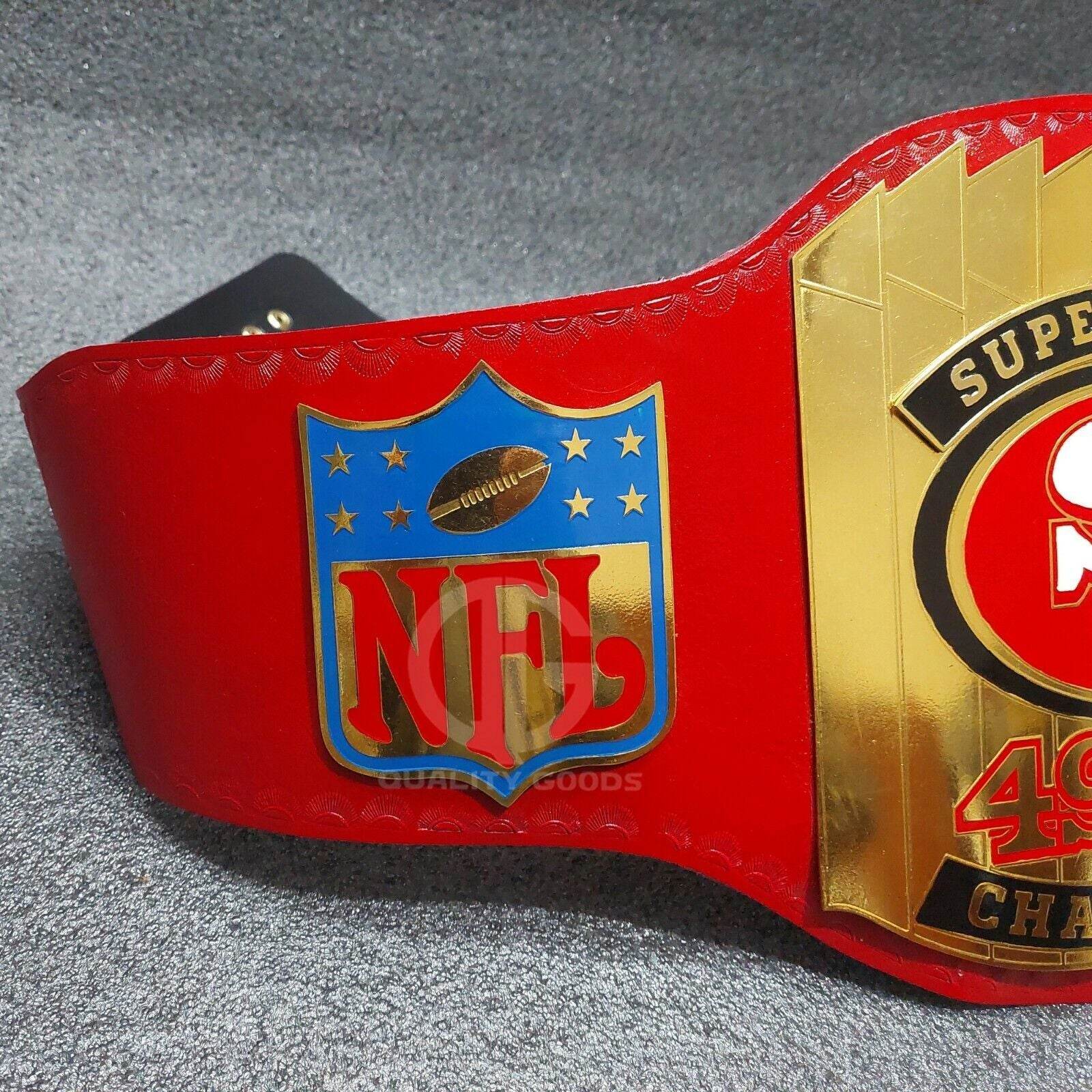 Super Bowl Sf 49ers Championship Replica Title Belt - WWF Belt Super Bowl Sf 49ers Championship Replica Title Belt - WWF Belt