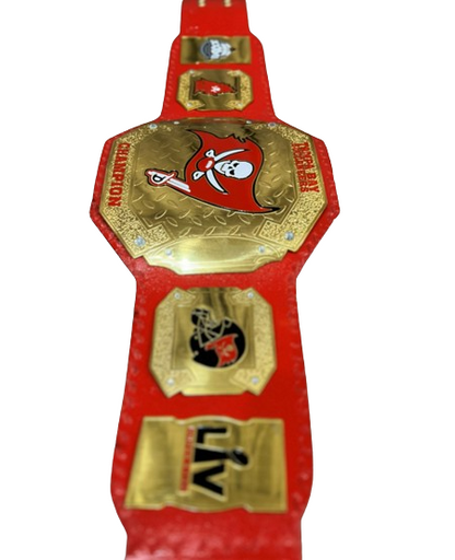 Tampa Bay Buccaneers NFL Championship Wrestling Belt 2mm Brass Adult Size