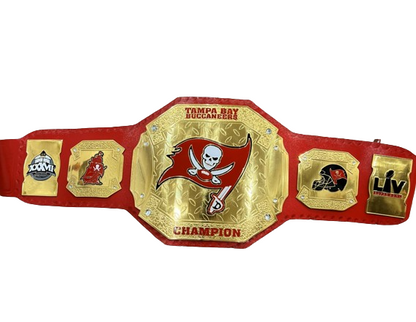 Tampa Bay Buccaneers NFL Championship Wrestling Belt 2mm Brass Adult Size