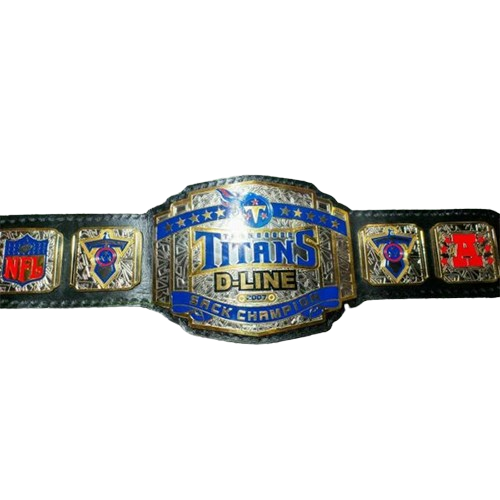 Tennessee Titans D-Line Sack Championship Belt NFL Champion D Line 2007