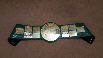 WWF Big Green World Wide Heavyweight Wrestling Champion Title Leather Belt