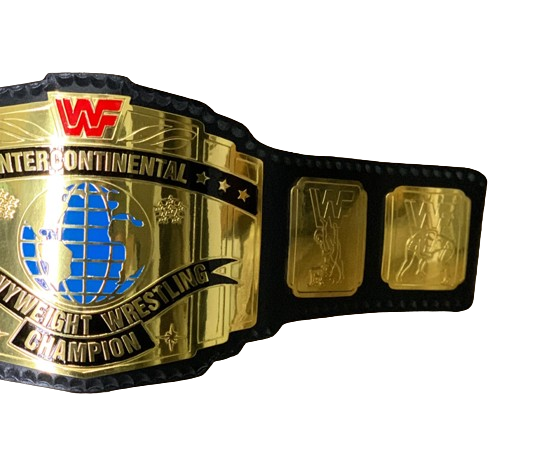 WWF Intercontinental Block Heavyweight Championship Replica Belt BlackStrap Red Logo