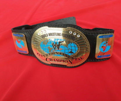 WWF Oval IC Intercontinental Championship Leather Belt