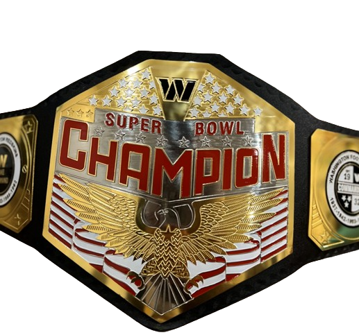 Washington Commanders Redskins NFL Championship Belt Adult Size 2mm Brass