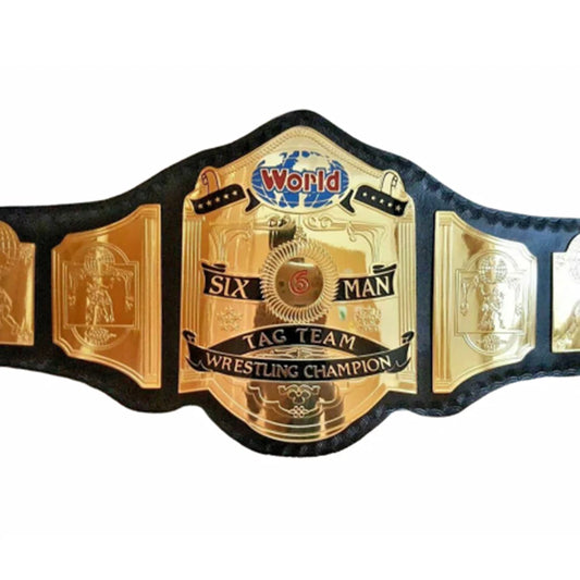 Wcw World 6 Six Man Tag Team Wrestling Championship Title Belt
